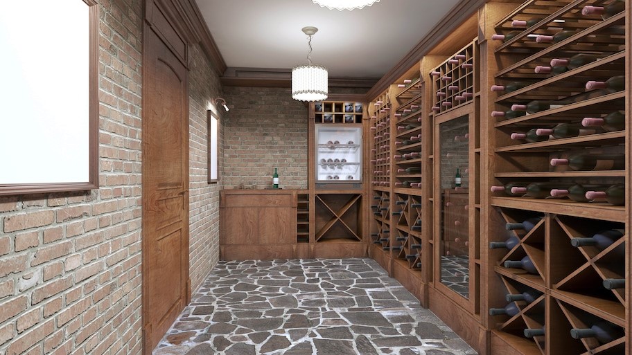 basement with wine cellar